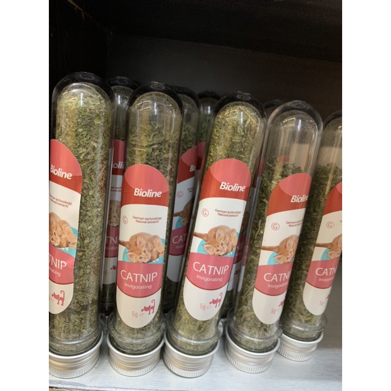 Bioline กัญชาแมว catnip ผงโรยอาหาร ของเล่นแมว