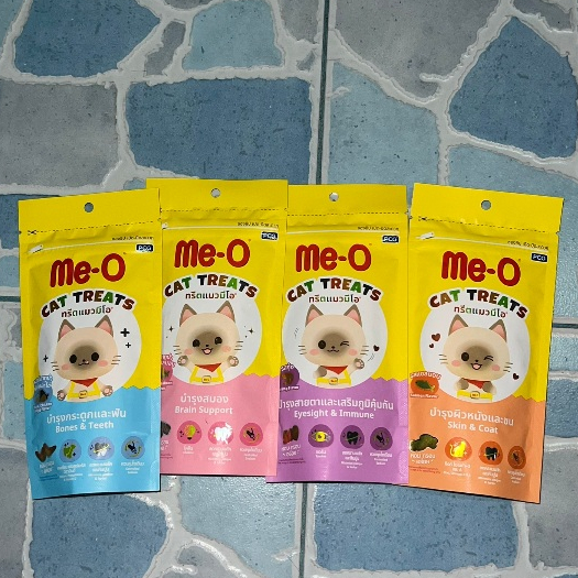 1ถุง] Me-O Treat ขนมแมวแบบเม็ด 50g มีโอ ทรีทแมว สูตรอร่อย เคี้ยวเพลิน ขนมแมวรูปแบบเม็ด