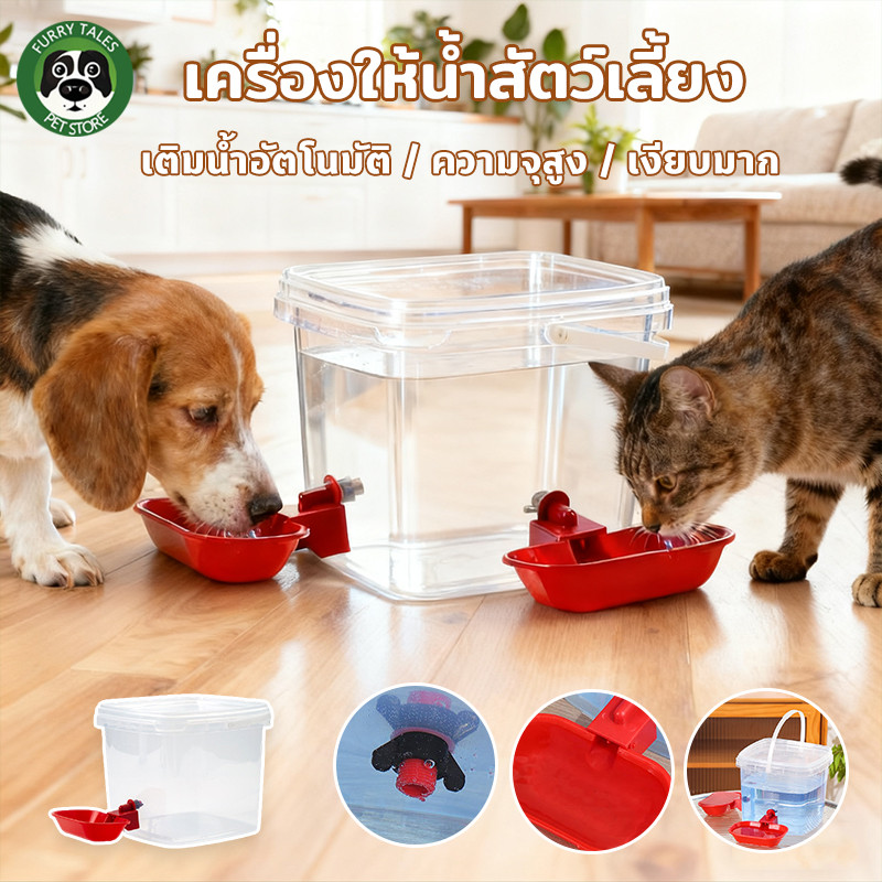 ถังดื่มสัตว์เลี้ยง น้ําพุแมวสัตว์เลี้ยงอัตโนมัติ เติมน้ําอัตโนมัติ 3L/4L/5L ความจุใหญ่ เงียบมาก