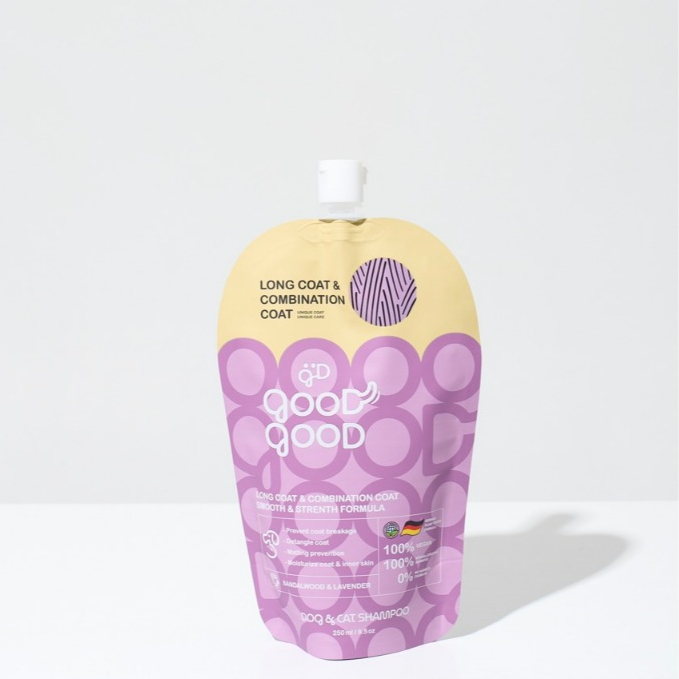 GoodGood Dog and Cat Shampoo for Long and Combination Coat – Smooth & Strength Formula 250 ml