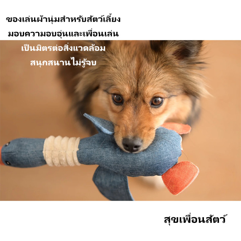 STOCK ของเล่นสัตว์เลี้ยง ขนนุ่มเป็ด/ห่าน สําหรับแมวและสุนัข ขนาดใหญ่ ทนกัด พร้อมเสียง