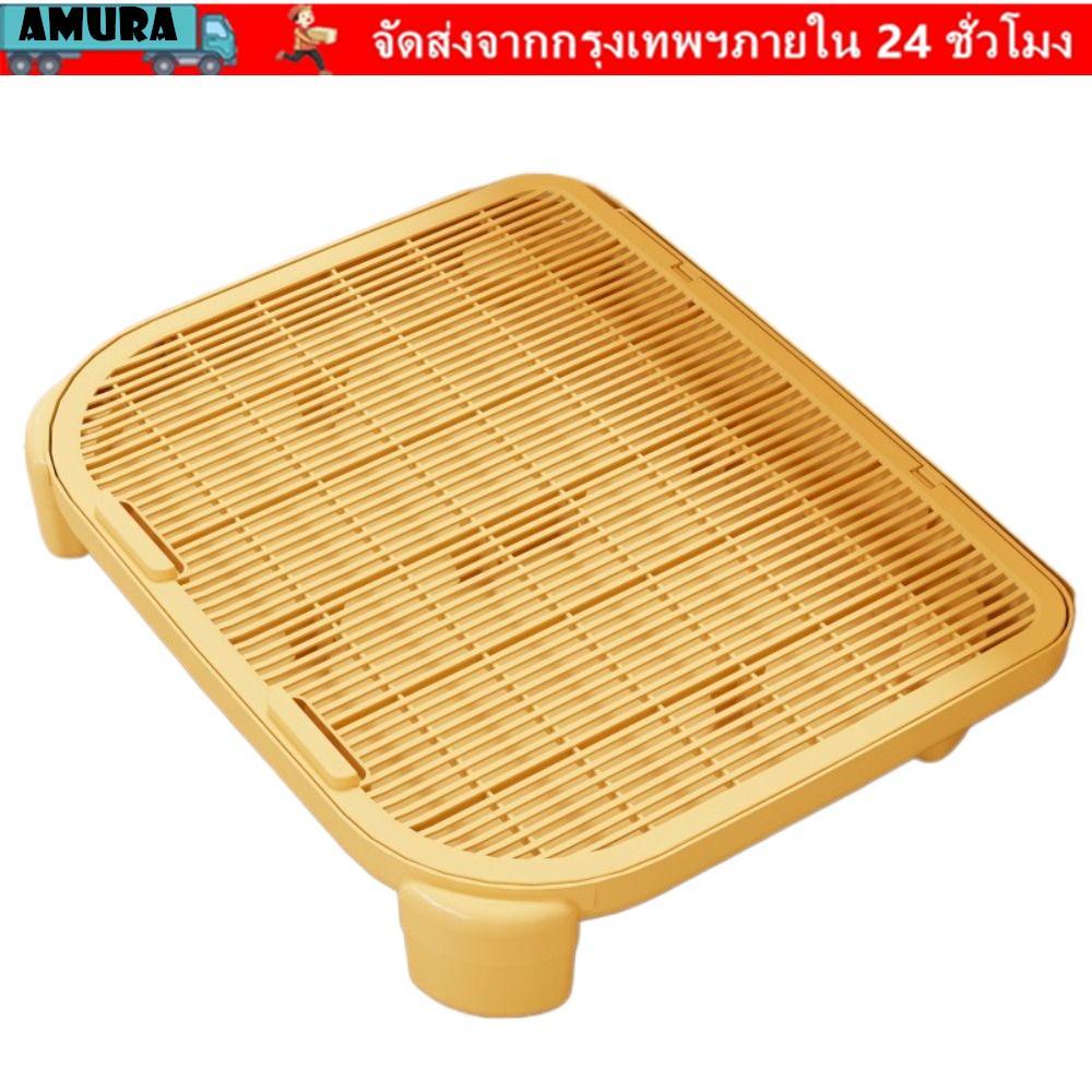อามูระ เสื่อครอกแมวสําหรับสัตว์เลี้ยง, แผ่นรองครอกแมวป้องกันการพกพาขนาด 19.6 นิ้ว, ขายร้อนแบบพกพาหลายสีพลาสติกเสื่อดักทรายแมวอุปกรณ์สัตว์เ