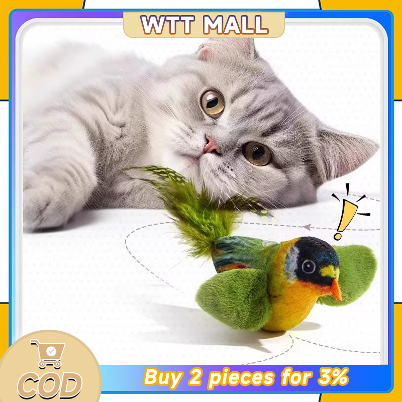 COD】Cat Toys ของเล่นแมว นกเสียงจําลอง เล่นสนุก โต้ตอบได้ ตุ๊กตานกกระตุ้นความสนใจ