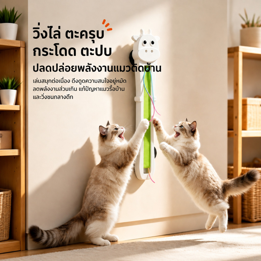 Cat Toy ของเล่นแมวอัตโนมัติ ไม้ตกแมวไฟฟ้า ไม้ล่อแมว ของเล่นสัตว์เลี้ยง ของเล่นแมว ของแมวเล่นไฟฟ้า เหวี่ยงสวิงต่อเนื่อง
