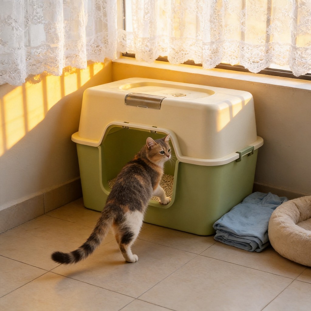 ห้องน้ําแมว ห้องน้ําแมวขนาดใหญ่ไซส์พิเศษ ใหม่ กระบะทรายแบบจัมโบ้ ป้องกันกลิ่นและน้ํากระเซ็น