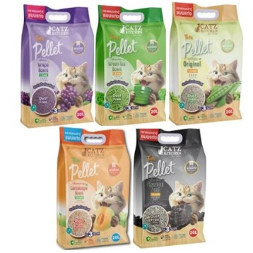 PET8 ทรายแมวเต้าหู้ จากไฟเบอร์ถั่วลันเตา เกรดพรีเมี่ยม ขนาด 18.5-20ลิตร