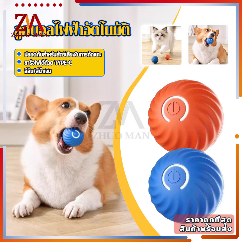 ลูกบอลสําหรับสัตว์เลี้ยง ของเล่นสําหรับสัตว์เลี้ยง ลูกบอลแมว ของเล่นสัตว์เลี้ยง แบบโต้ตอบอัตโนมัติรองรับการชาร์จแบบType-C