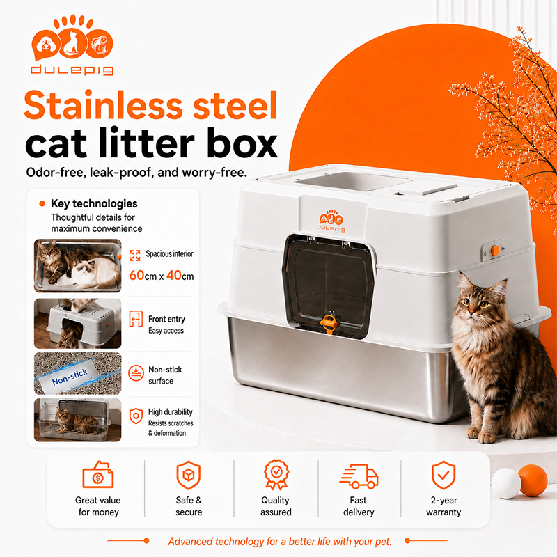 กระบะทรายแมวแบบปิด ป้องกันกลิ่น cat litter box ห้องน้ําแมวตัวใหญ่ ถาดทรายแมว กระบะทรายแมว ห้องน้ําแมว กระบะทรายแมวใหญ่