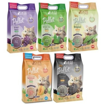 PET8 ทรายแมวเต้าหู้ จากไฟเบอร์ถั่วลันเตา เกรดพรีเมี่ยม ขนาด 18.5-20ลิตร