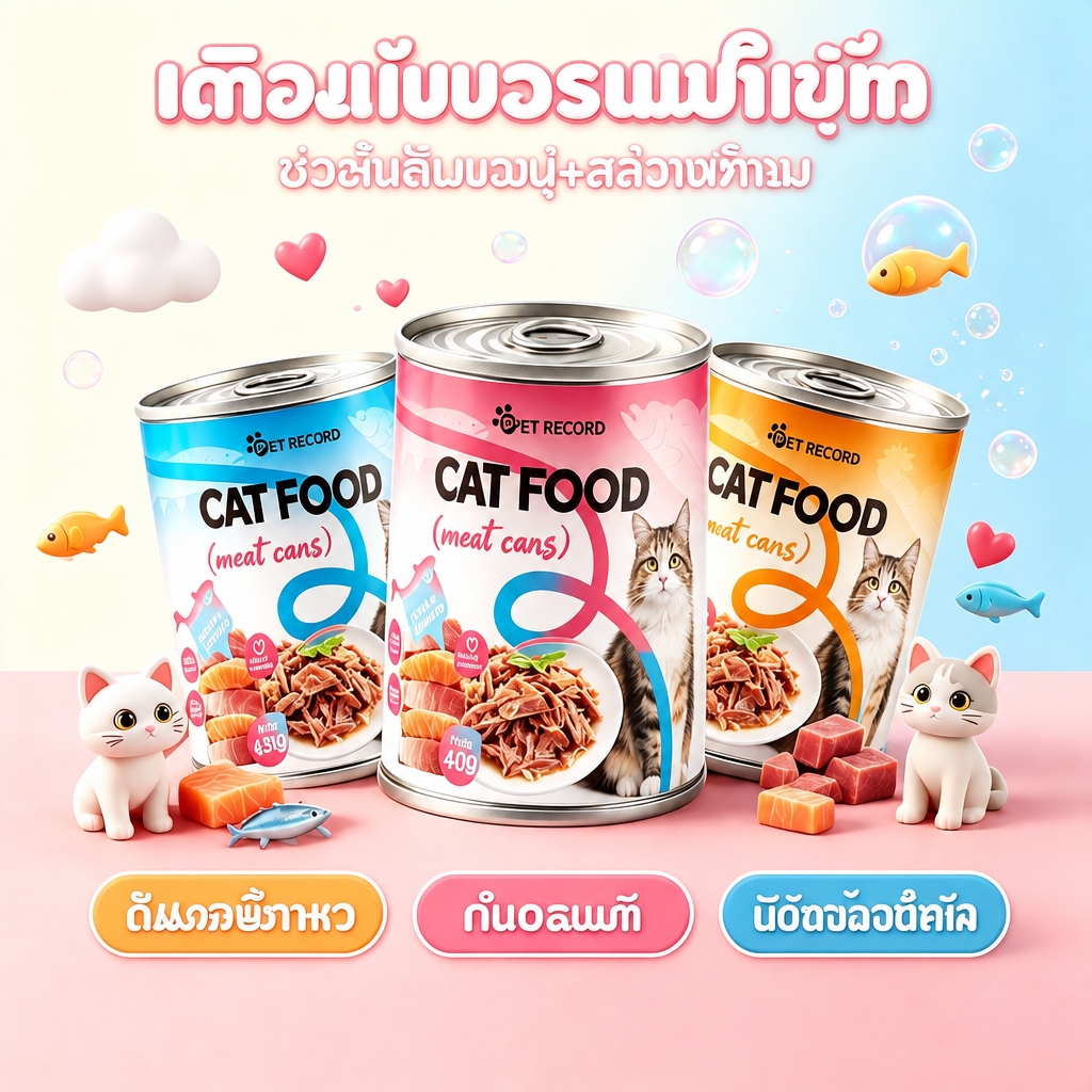 10 กระป๋อง] อาหารเปียกแมวกระป๋อง 430 กรัม โปรตีนสูง โภชนาการสมดุล รสชาติอร่อย ถูกใจแมวทุกวัย