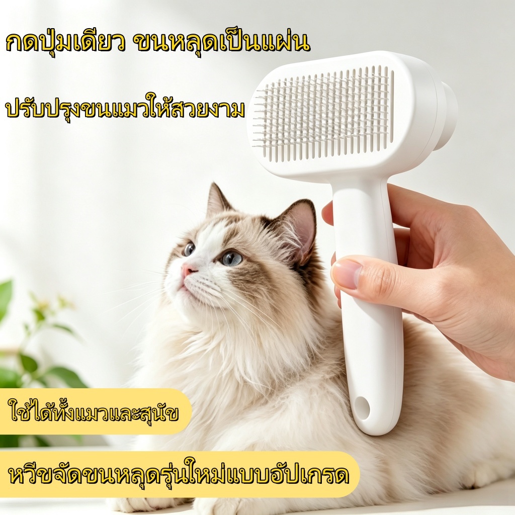 หวีแมว หวีแปรงขนสัตว์ หวีกําจัดขน สําหรับสุนัขและแมว