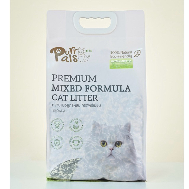 MIXED FORMULA CAT LITTER (Flacked&Stick) 2.8kg.| ทรายแมวสูตรผสมเกรดพรีเมียม 2.8kg. |เก็บกลิ่นดีเยี่ยมจับตัวแน่น