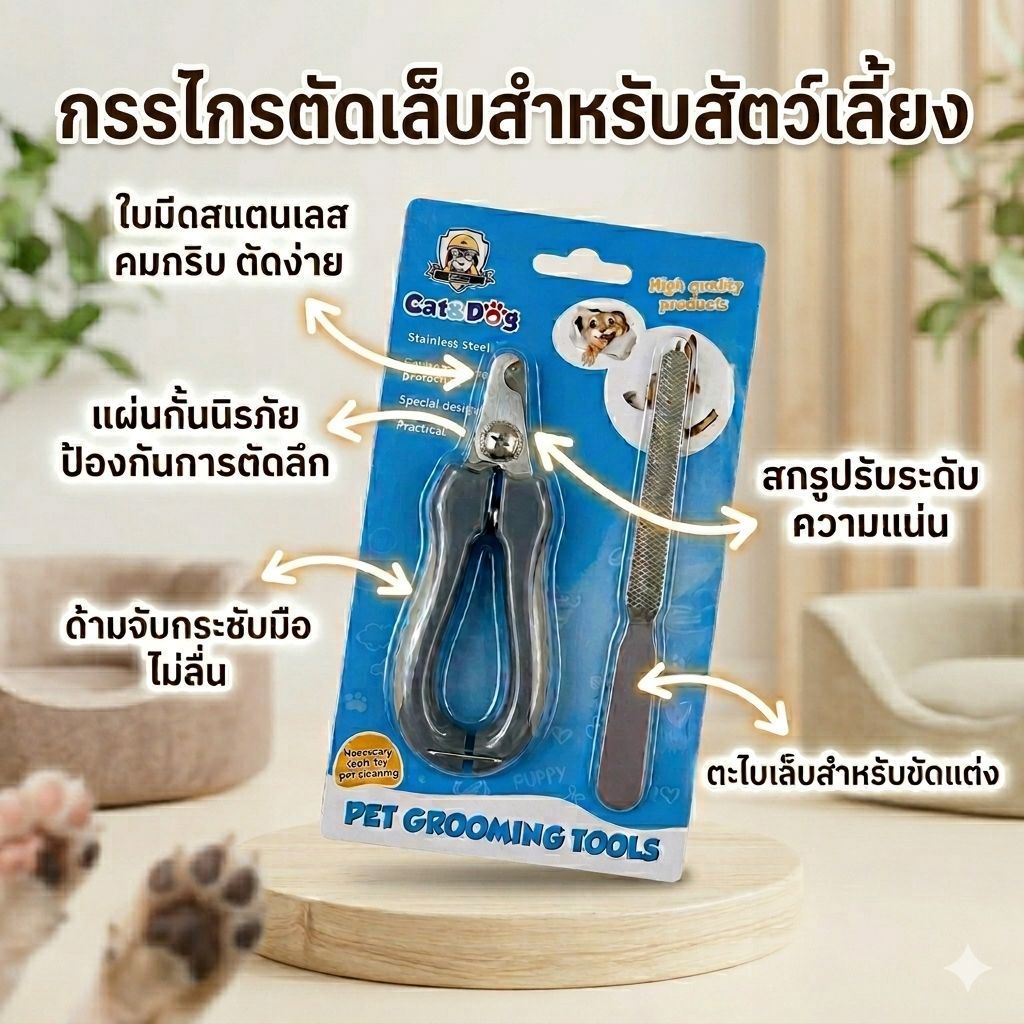 กรรไกรตัดเล็บ สําหรับสุนัข แมวและสัตว์เลี้ยง