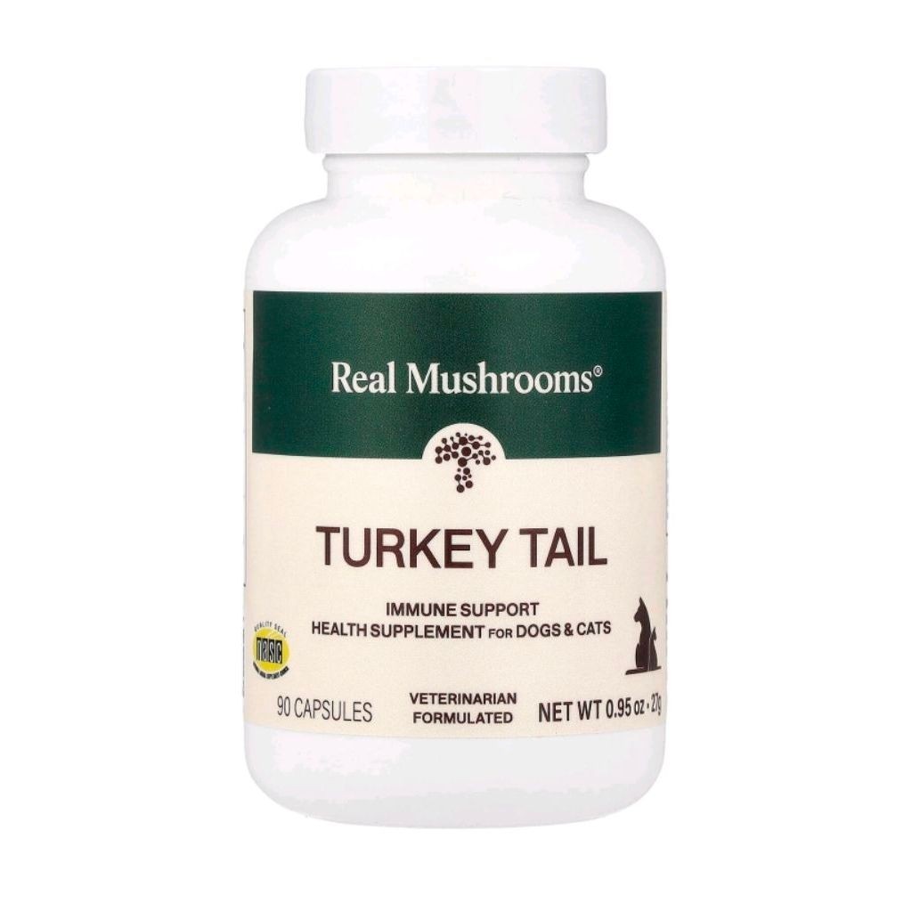 พรีออร์เดอร์+ Turkey Tail Immunity Support for Dogs & Cats เสริมภูมิสุนัขและแมว (90 แคปซูล)