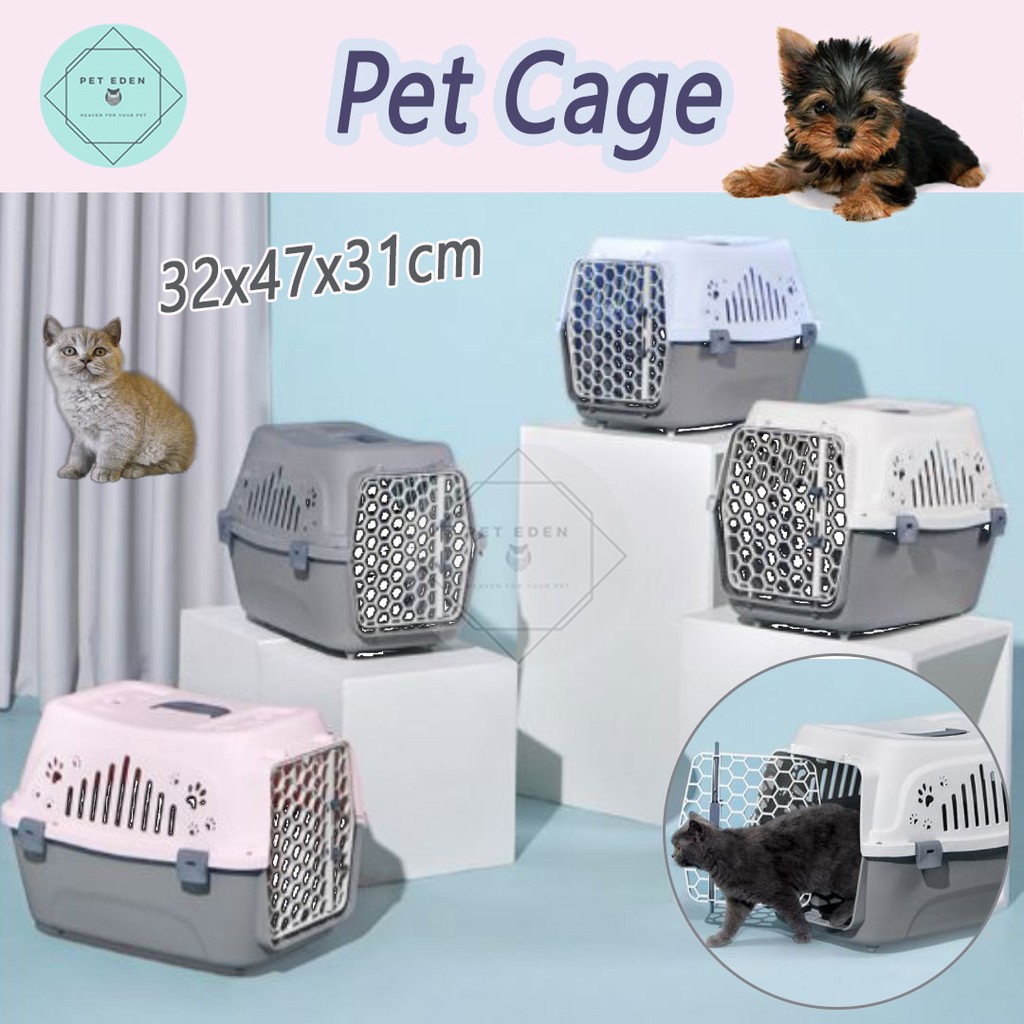 กรงเดินทาง Pet Cage for Travel กรงขึ้นเครื่องบิน กรงสัตว์เลี้ยง กรงแมว กรงหมา กรงสุนัข ขนาด 32x47x31cm