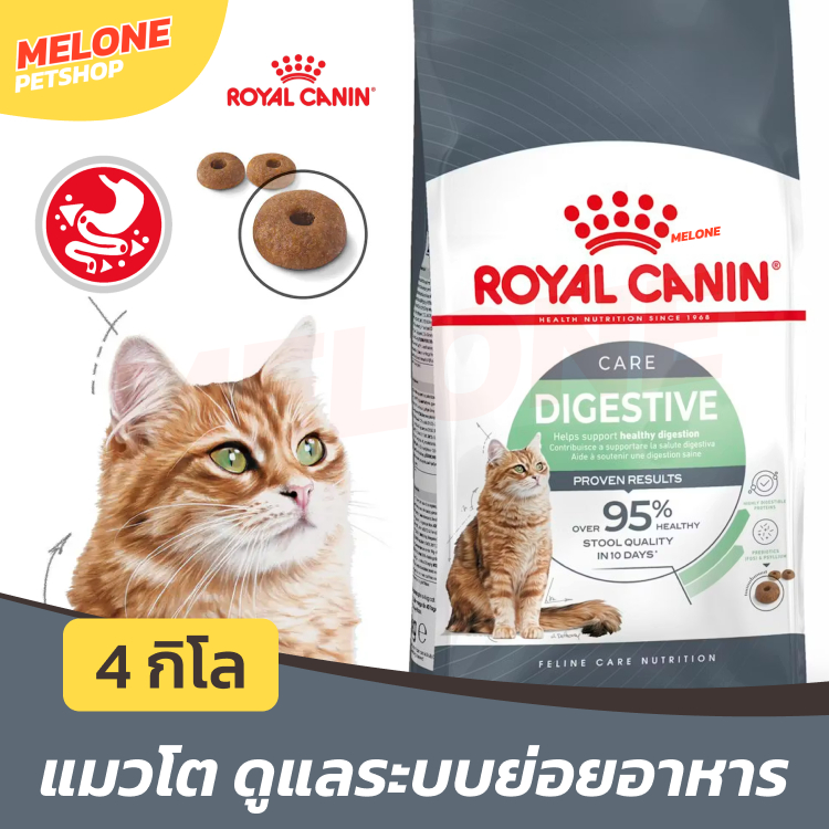 ใหม่] Royal Canin Digestive Care อาหารแมว โรยัล คานิน สูตร ปรับสมดุลลําไส้ ระบบย่อย ทางเดินอาหาร แทน Sensible ขนาด 4 kg