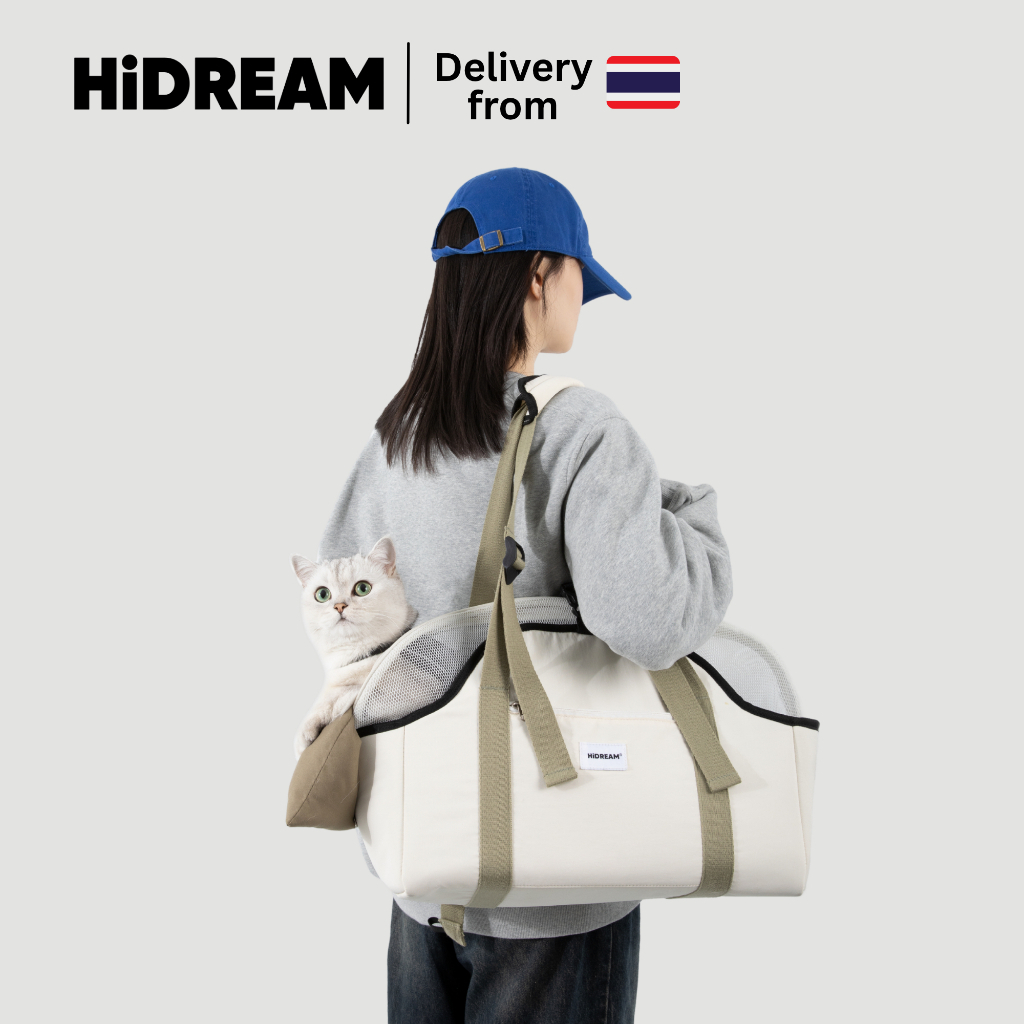 HiDREAM กระเป๋าสัตว์เลี้ยง สะพายหน้า/ไหล่ ระบายอากาศดี น้ําหนักเบา ใส่สบาย แมวและสุนัข