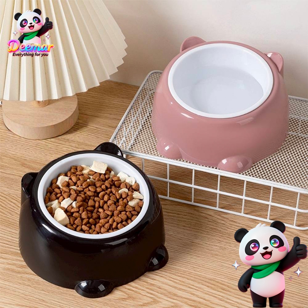 ชามอาหารแมว ชามอาหารหมา รูปร่างหูแมว ทรงเอียง15องศา XJbowl2