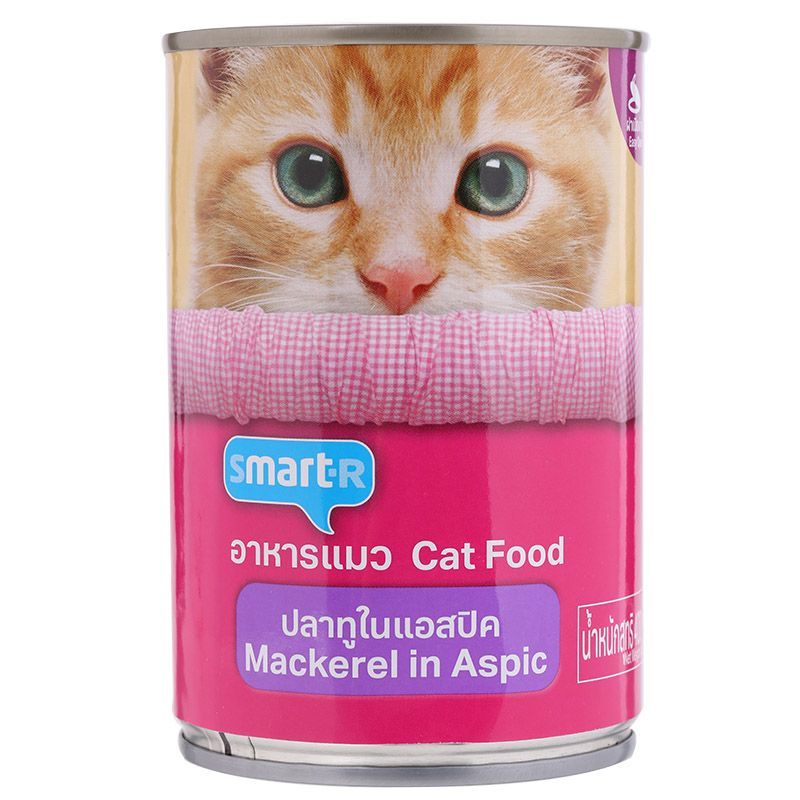 สมาร์ทเตอร์อาหารแมวปลาทูในแอสปิค 400กรัม Smarter Cat Food Mackerel in Aspic 400g