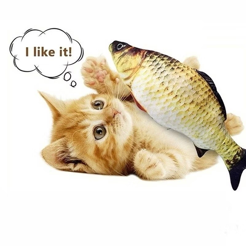 ของเล่นแมว, ของเล่นแมวรูปปลาเหมือนจริง, ของเล่นแมวสําหรับเล่นเอง, ของเล่นลูกแมว