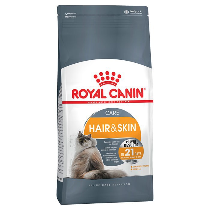 Royal Canin Cat Hair & Skin 400g อาหารแมว บํารุงผิว บํารุงขน แมวโต อายุ 1ปีขึ้นไป