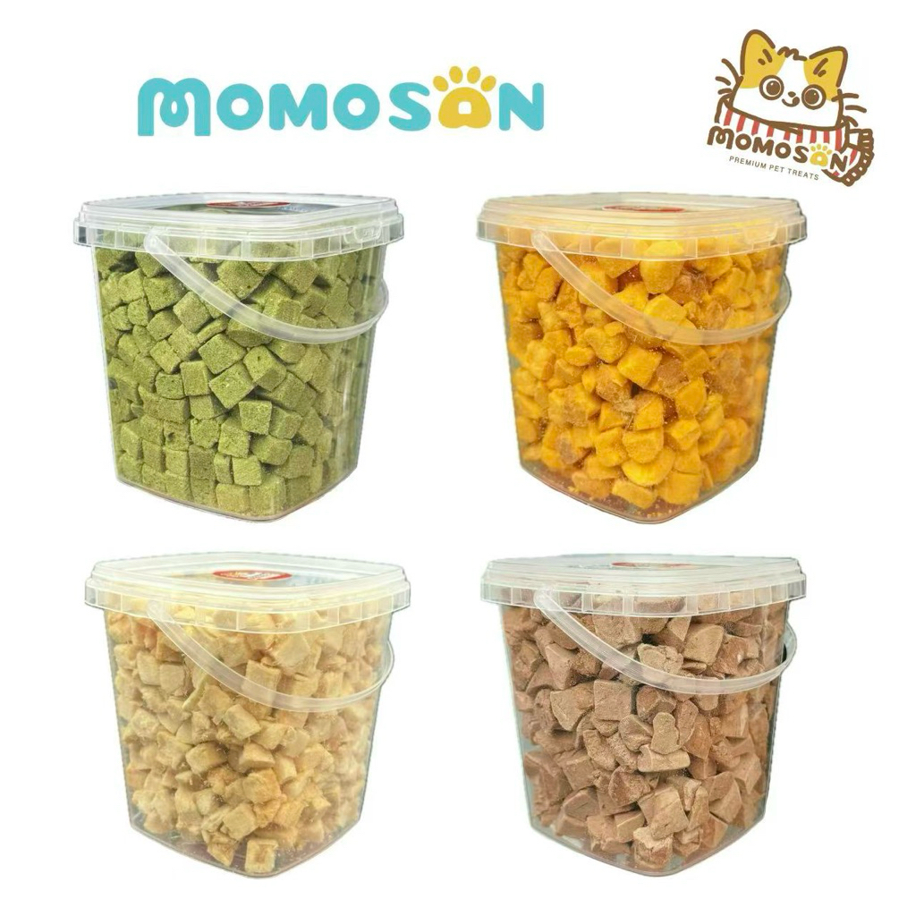 ขนมฟรีซดรายแมว [กระปุก L] เนื้อสัตว์100% ขนมหมาแมว อาหารหมา อาหารแมว อกไก่ หญ้าแมว ตับไก่ ไข่แดง แซลม่อน ขนมหมา ขนมแมว