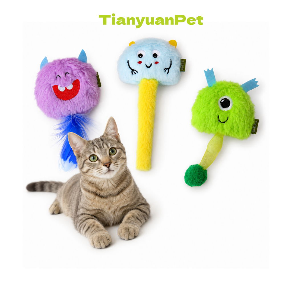ของเล่นแมว Cat Toy ตุ๊กตาขนนุ่ม สําหรับกัดเล่น ข่วนเล่น ลายน่ารัก