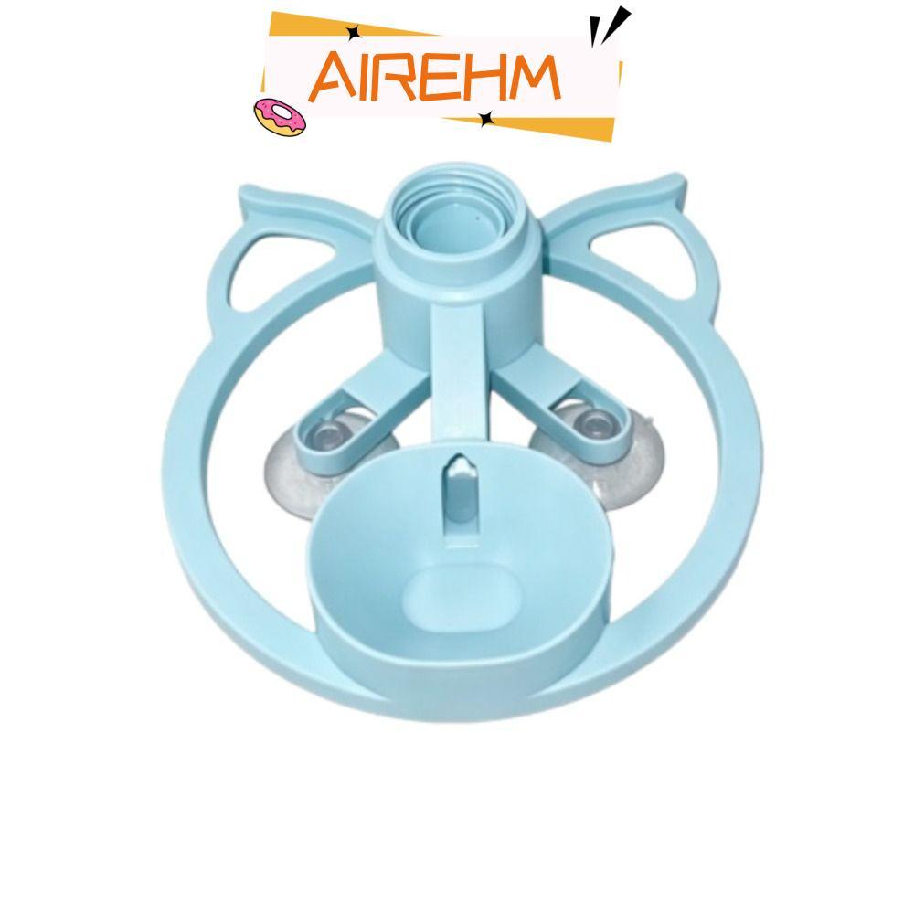 AIRE1HM แมวดื่ม|2-in-1 Design Anti Overturning Pet Water Dispenser, ทนทาน Splash-proof Automatic Water Renewal ฐานถ้วยดูดเครื่องป้อนแมวอัตโนมัติในร่มใช้