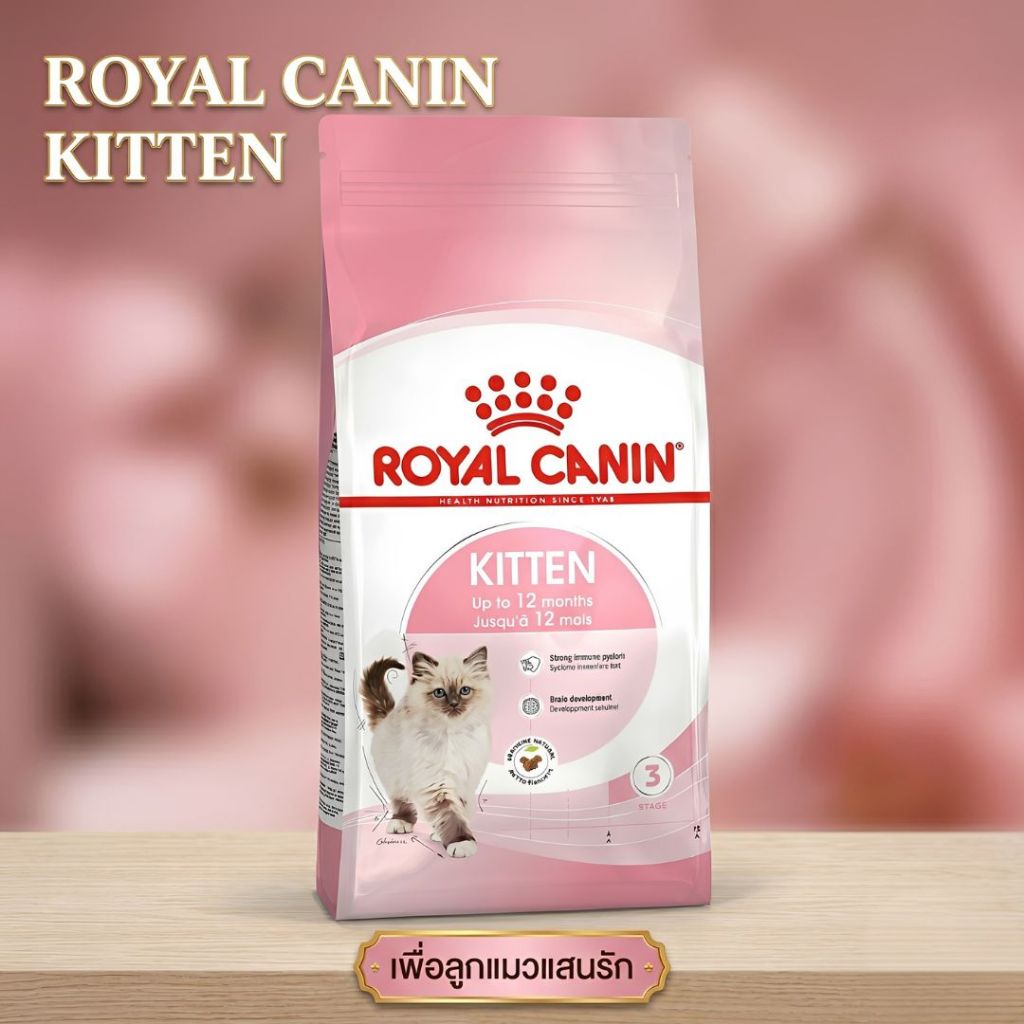 แบบ Royal Canin อาหารสําหรับลูกแมวอายุ4-12 เดือน ช่วยเสริมสร้างภูมิต้านทาน{Royal Canin Kitten