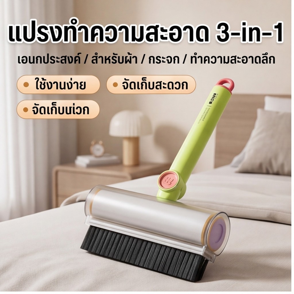 ลูกกลิ้งกําจัดขน แปรงทําความสะอาดที่นอน มีประสิทธิภาพในการกําจัดขนแมวและสุนัข แปรงทําความสะอาดที่นอนอเนกประสงค์ มาพร้อมลูกกล