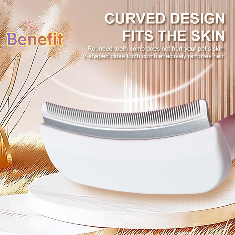 Benefit] Premium Pet Slier Brush ปฏิบัติ Detangling Dematting Rake สําหรับสุนัขแมวลูกสุนัขลูกแมว Home Travel Grooming