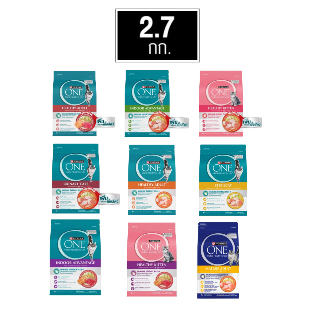 ขายดีในไลฟ์) Purina One อาหารแมว 2.7กก