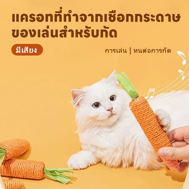 ของเล่นแมวกัด แครอทเชือก ไม้แมวเมา ไม้แมวเมา ไม้ขัดฟัน ไม้ขัดฟันแมว ของเล่นแมว มีเสียง ี แมว ของเล่นสัตว์เลี้ยง