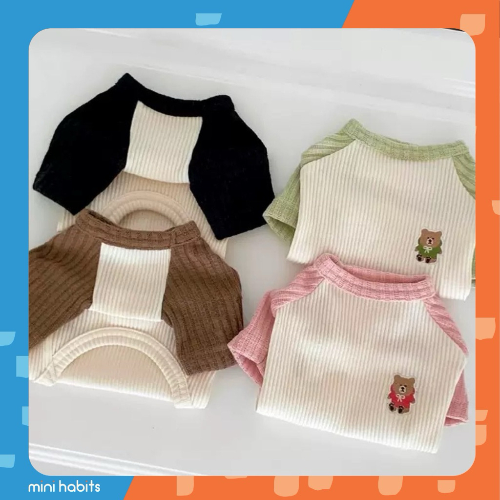 เสื้อยืดแมว หมา Poki Tone Pet Sweater เสื้อผ้าแมว ชุดหมา ลายหมี