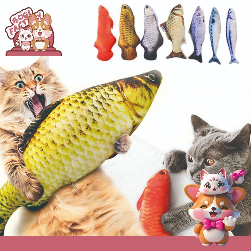 ตุ๊กตาแคทนิป ปลาแคทนิป ของเล่นแมว แคทนิป 20CM ดิ้นไม่ได้ YZKL