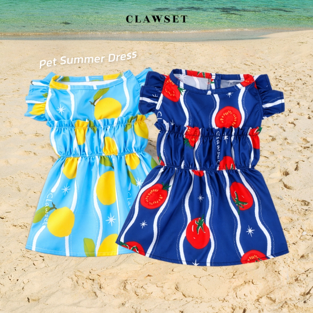 เสื้อหมาแมว ชุดเดรสกระโปรง Hawaii Italian Summer Dress เฉพาะเสื้อสัตว์เลี้ยง | CLAWSET.BKK