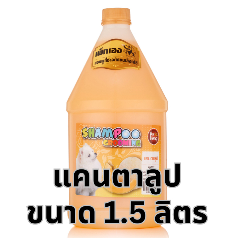 เพ็ทเฮงแชมพูหมาแมวกลิ่นแคนตาลูป 🍈 หอมหวานละมุน อาบแล้วขนนุ่มฟู น่ากอดสุดๆ อ่อนโยนต่อผิว ขนาด1.5ลิตร