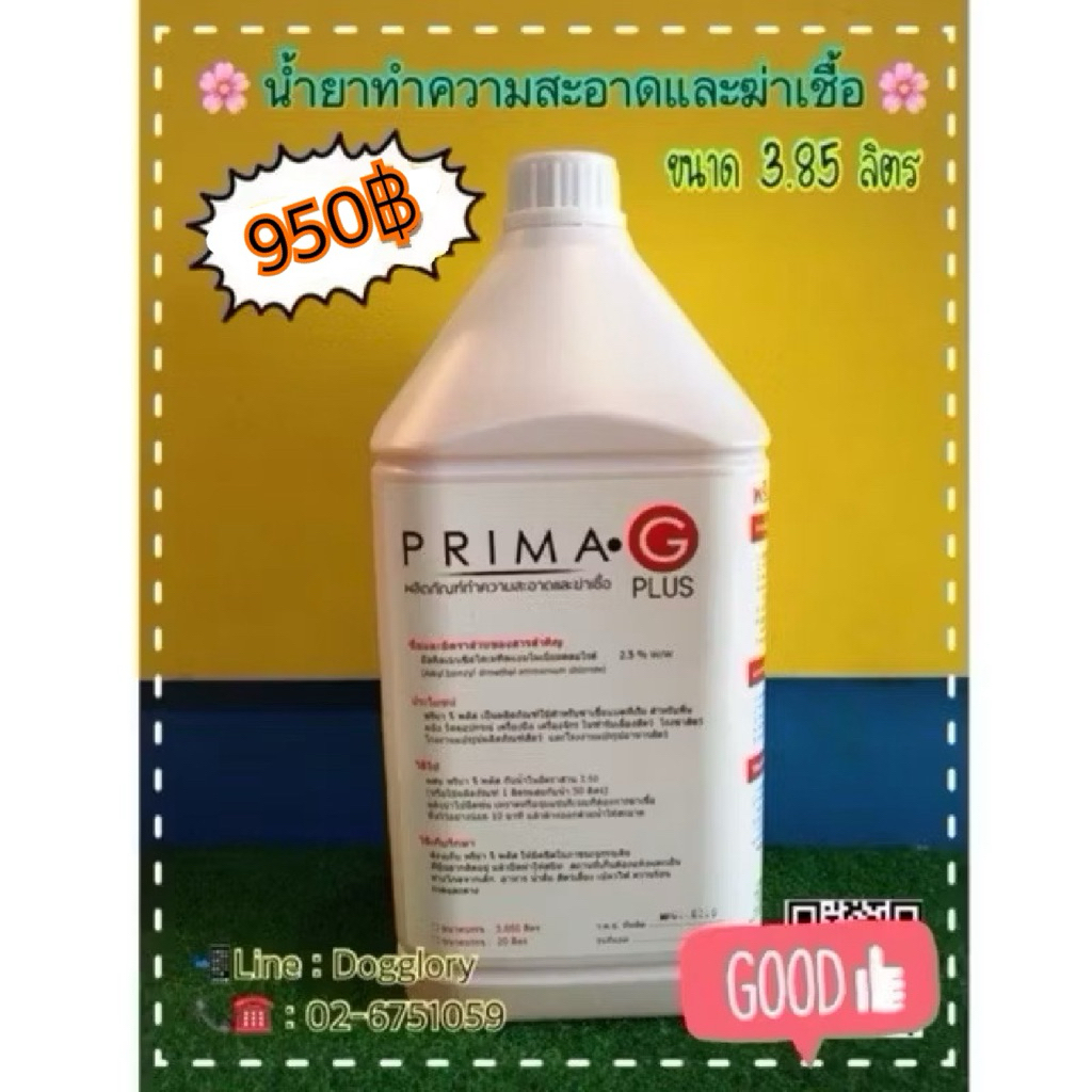 PrimaG plus 3.85 ลิตร ผลิตภัณฑ์ทําความสะอาด ดับกลิ่นไม่พึงประสงค์เหมาะสําหรับบ้านที่มีหมาแมว พรีม่าจี prima g