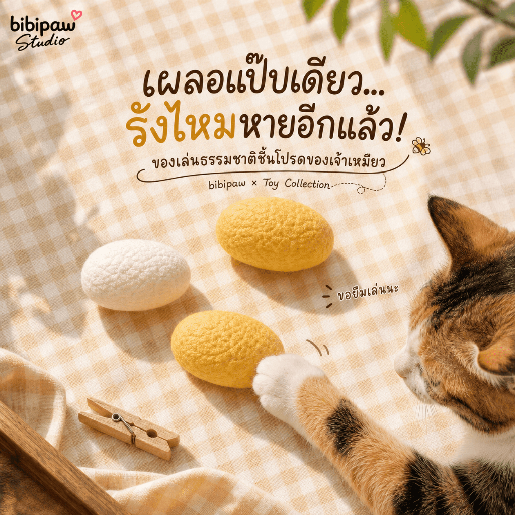 ของเล่นแมว รังไหมอบแห้งธรรมชาติ น้ําหนักเบา ทนทาน แมวเล่นเองได้ ช่วยแก้เบื่อ สําหรับลูกแมว