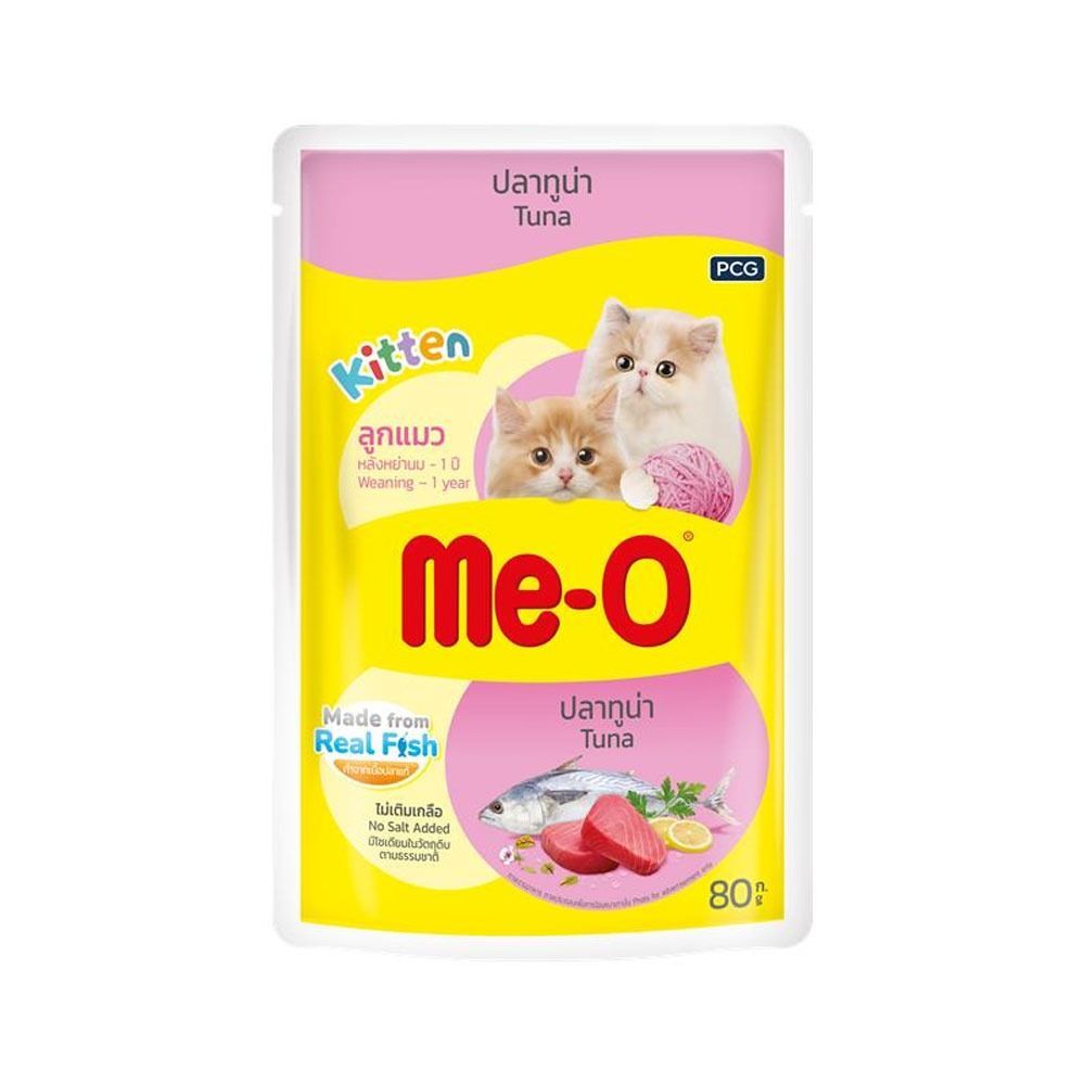 มีโอลูกแมว เพาซ์ ปลาทูน่า 80 กรัม MEO POUCH KITTEN TUNA 80G