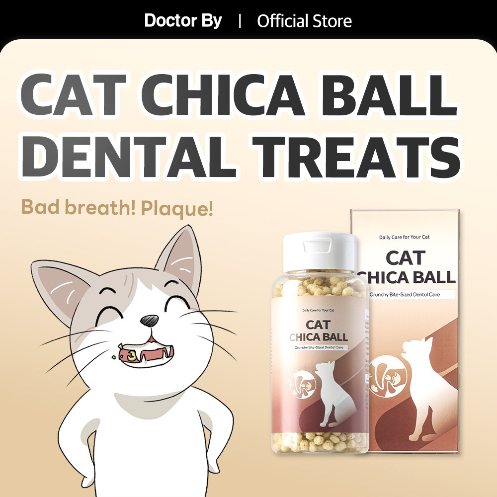 Doctor By] CAT CHICA BALL Cat Oral Crispy Dental Care Treat, Tartar Vitamin 30g