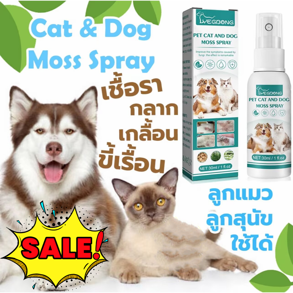 RakPet สเปรย์ดูแลผิวแมวและสุนัข 30ml การต่อสู้ กับเชื้อราบนผิวหนังของสัตว์เลี้ยง