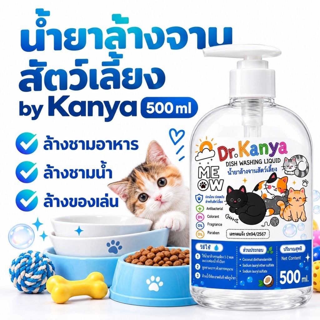 น้ํายาล้างจานสัตว์ 500 ml