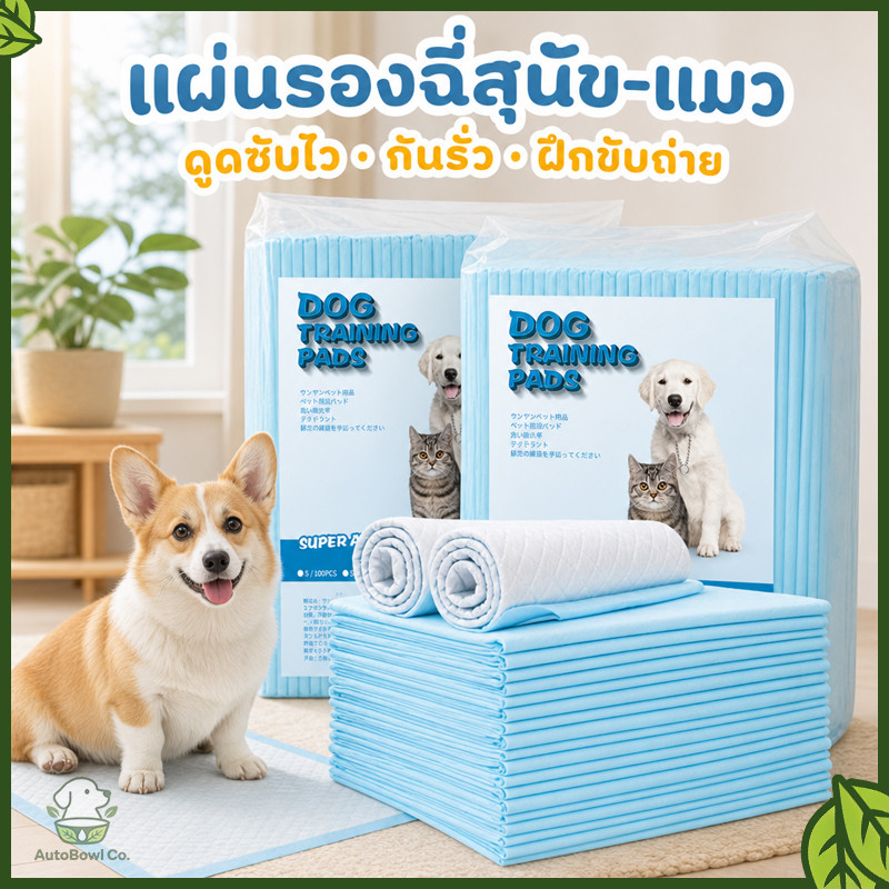 4 แพ็ค 😺แผ่นรองซับฉี่สุนัข-แมว ดูดซับไว ฆ่าเชื้อ กันเปื้อน ใช้ซ้ําได้ สะดวกทุกที่ ผ้ารองฉี่ ถาดรองฉี่