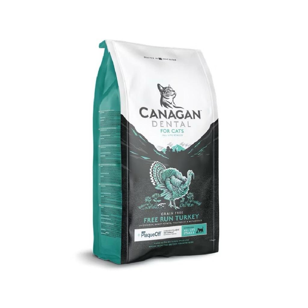 Canagan Cat Free Run Turkey Dental Plaqueoff คานาแกน อาหารแมว สูตรเดนทัล ขนาด 375g-1.5kg