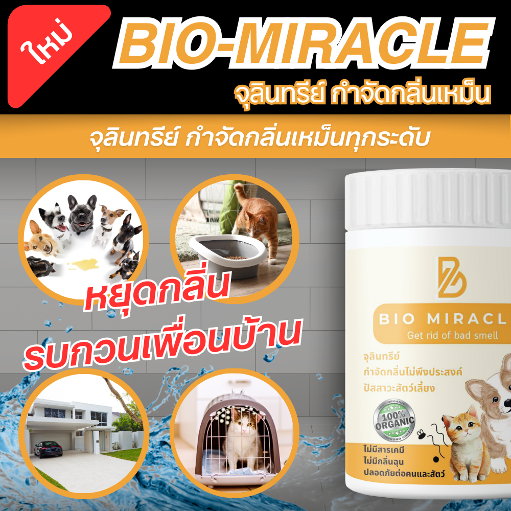 BIO Miracle ดับกลิ่นฉี่แมวบนพื้น โซฟา พรม สูตรธรรมชาติ