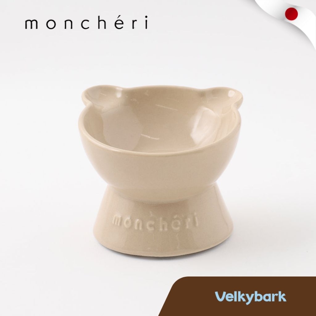 Moncheri 🇯🇵 Bear Food Bowl ชามอาหารสัตว์เลี้ยง ชามยกสูง ชามอาหารสุนัข ชามอาหารแมว