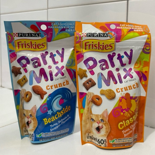 Friskies Party Mix ปาร์ตี้มิกซ์ 60 กรัม ขนมแมว แบบซอง