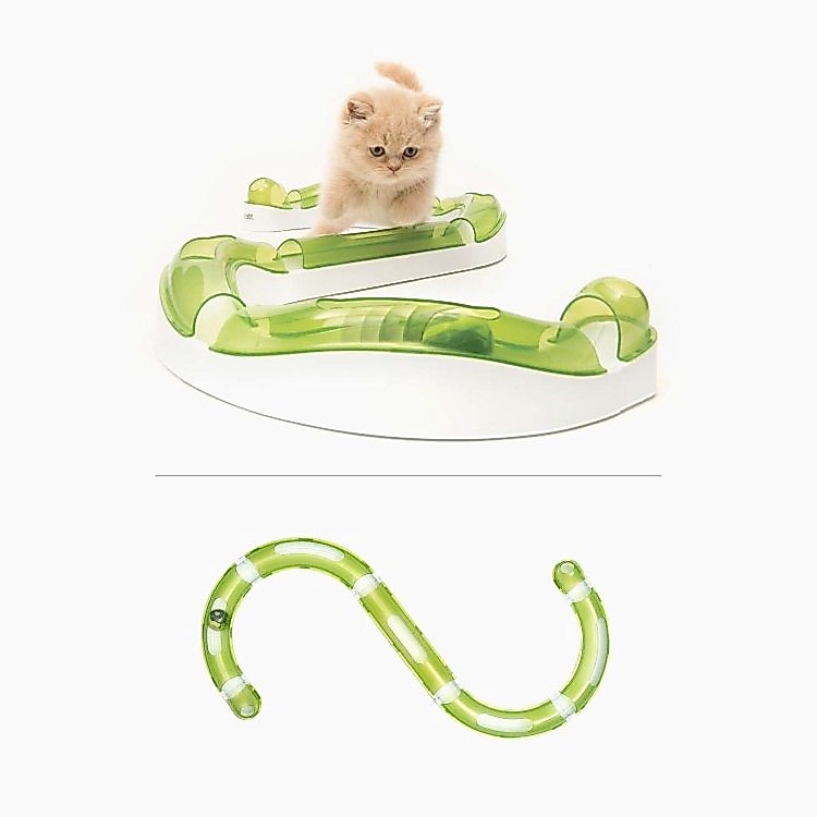 Catit Wave Circuit รางบอลแบบคลื่น เพิ่มความสนุก ของเล่นสําหรับแมว ( 7ชิ้น ประกอบได้กว่า 100 แบบ)