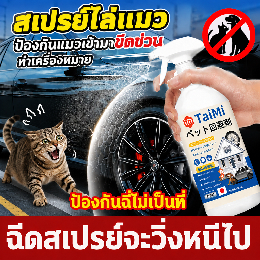 สเปรย์ไล่แมวหมา 520ml กันแมวฉี่ ไล่แมว ไล่หมา สเปรย์กันสัตว์เลี้ยงเข้าบ้าน ปลอดภัยต่อเด็กและสัตว์เลี้ยง สูตรอ่อนโยน